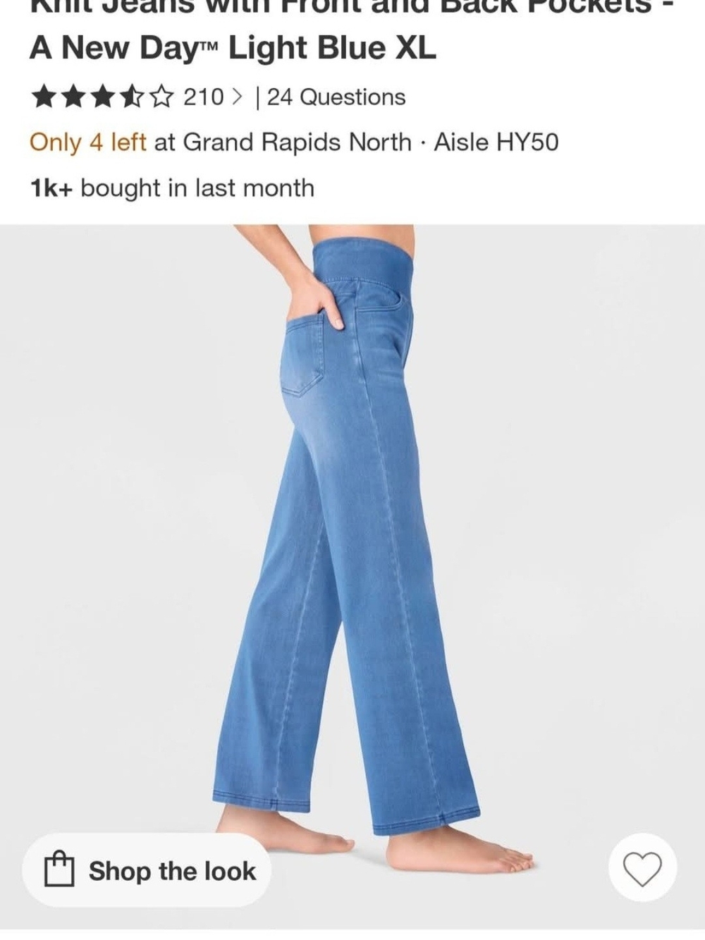 a new day Mid Blue Wide Leg Knit Jeans